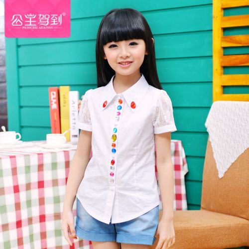 Chemise fille à manche courte - Ref 2086417