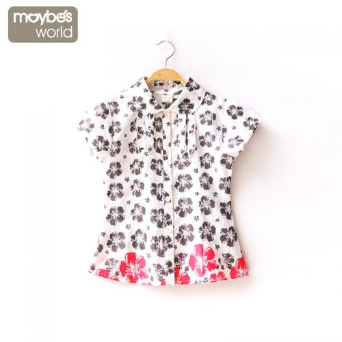 Chemise fille MAYBES WORLD à manche courte - Ref 2086429