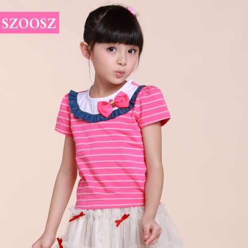 Chemise fille SZOOSZ à manche courte - Ref 2086443