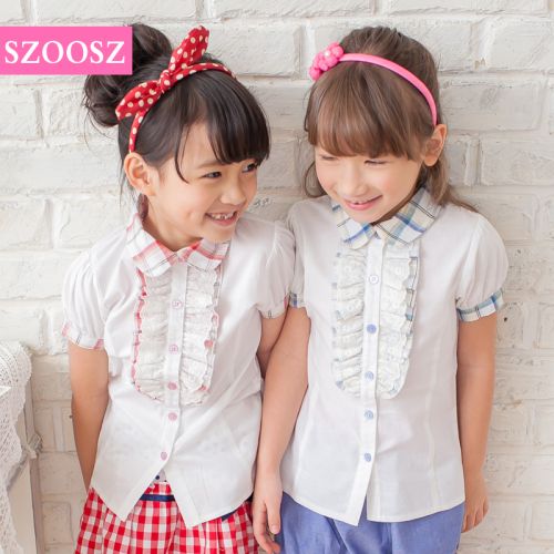 Chemise fille SZOOSZ à manche courte - Ref 2086448