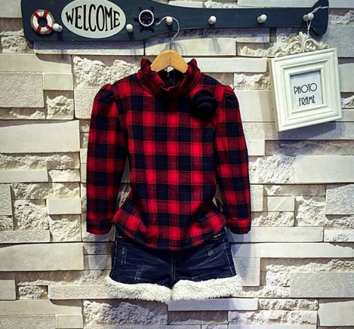 Chemise fille à manche longue - Ref 2086463