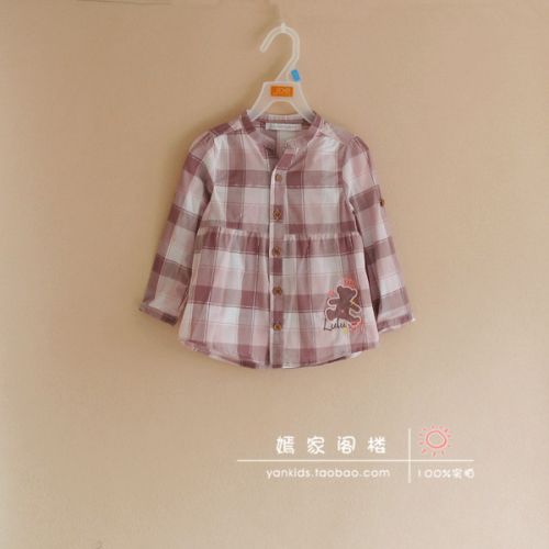 Chemise fille à manche longue en coton - Ref 2086468