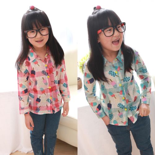 Chemise fille à manche longue - Ref 2086552