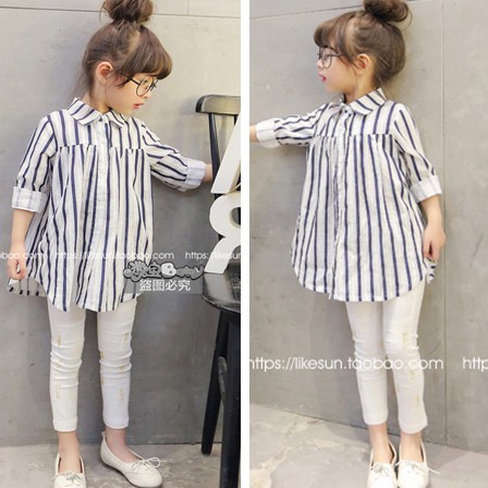 Chemise fille à manche longue - Ref 2086628