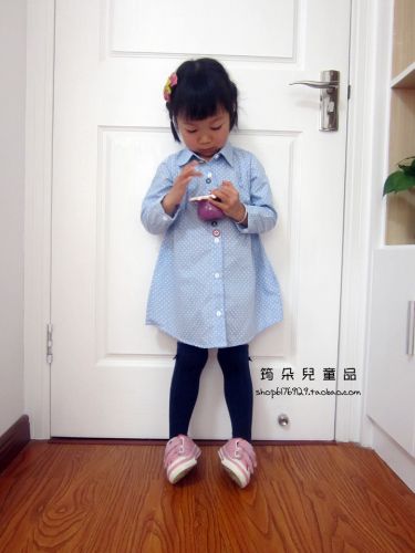 Chemise fille à manche longue en Toile de coton - Ref 2086633