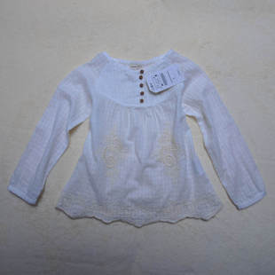 Chemise fille à manche longue en lin - Ref 2086640