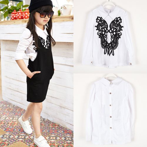 Chemise fille à manche longue - Ref 2086648