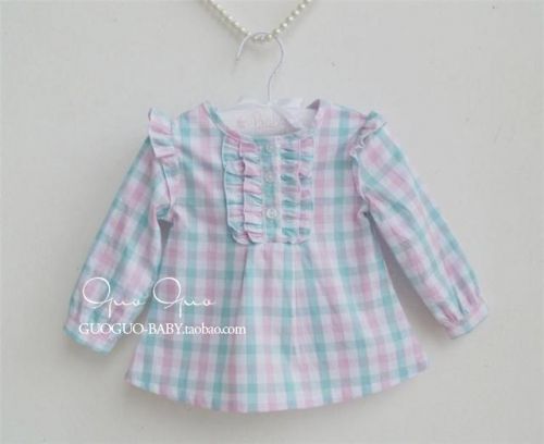 Chemise fille à manche longue en coton - Ref 2086670