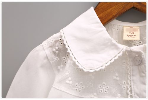 Chemise fille à manche longue en Toile de coton - Ref 2086731
