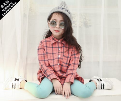 Chemise fille à manche longue en Toile de coton - Ref 2086759