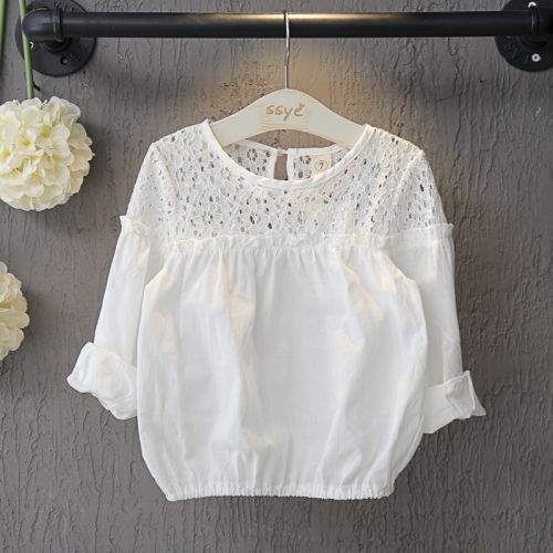 Chemise fille à manche longue en Toile de coton - Ref 2086760