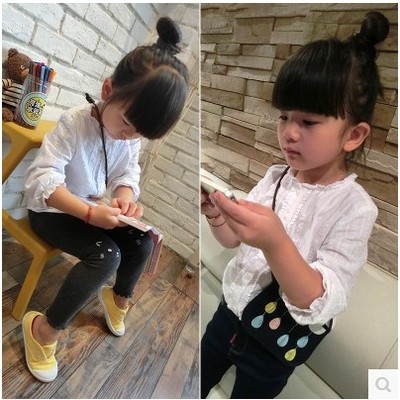 Chemise fille à manche longue - Ref 2086785