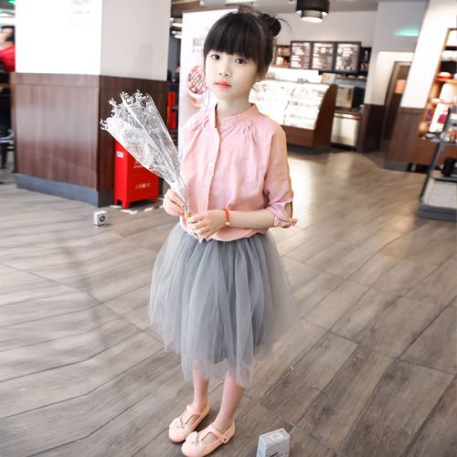 Chemise fille à manche longue - Ref 2086791