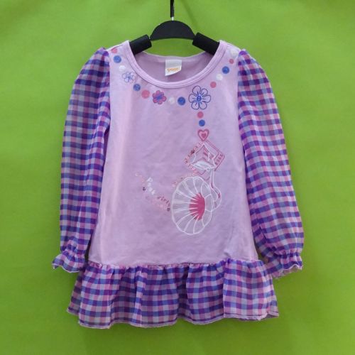 Chemise fille à manche longue en mousseline de soie - Ref 2086809