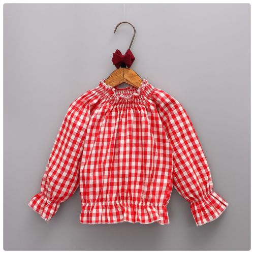 Chemise fille à manche longue en Toile de coton - Ref 2086816