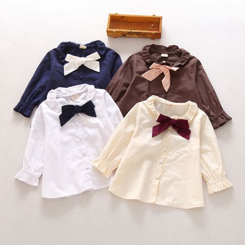 Chemise fille à manche longue - Ref 2086817