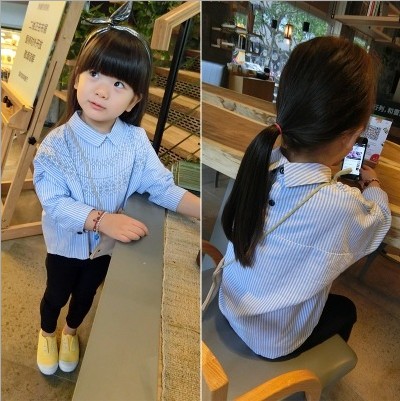 Chemise fille à manche longue - Ref 2086856