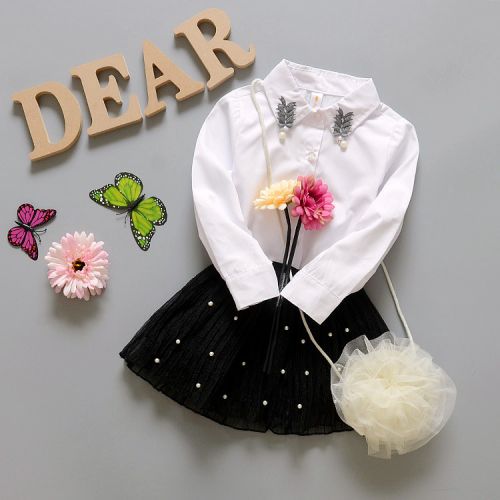 Chemise fille à manche longue - Ref 2086869