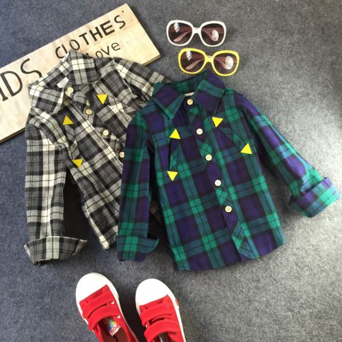 Chemise fille à manche longue en Toile de coton - Ref 2086876