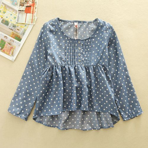 Chemise fille à manche longue - Ref 2086885