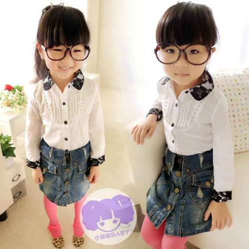 Chemise fille à manche longue - Ref 2086897