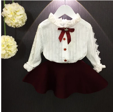 Chemise fille à manche longue - Ref 2086904