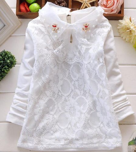 Chemise fille à manche longue en Toile de coton - Ref 2086917