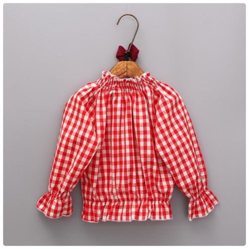 Chemise fille à manche longue en Toile de coton - Ref 2086921