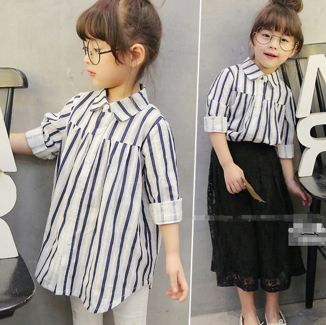 Chemise fille à manche longue - Ref 2086927