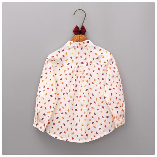 Chemise fille à manche longue en Toile de coton - Ref 2086937