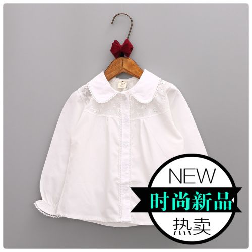 Chemise fille à manche longue en Toile de coton - Ref 2086946