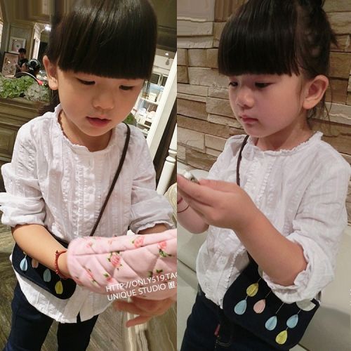 Chemise fille à manche longue en Toile de coton - Ref 2086969