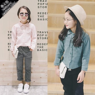 Chemise fille à manche longue - Ref 2086976