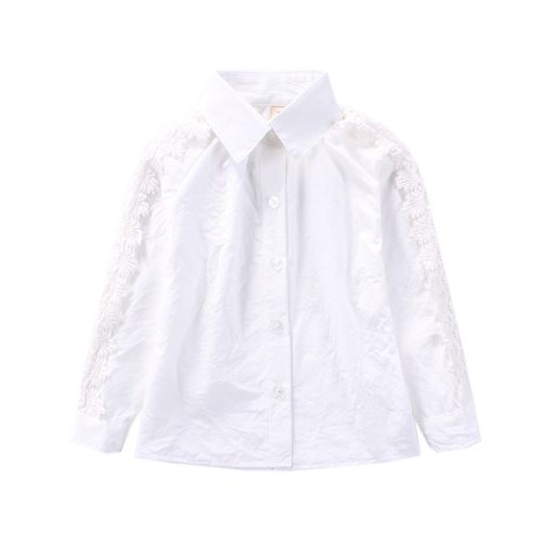 Chemise fille à manche longue en Toile de coton - Ref 2087008