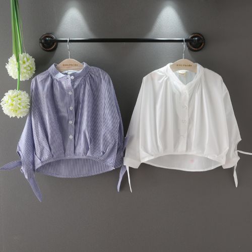 Chemise fille à manche longue en Toile de coton - Ref 2087010