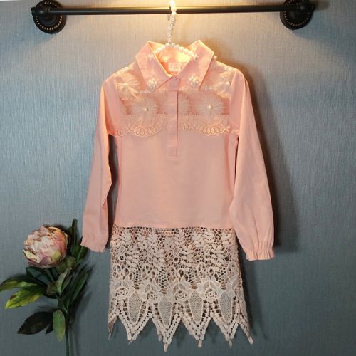 Chemise fille à manche longue - Ref 2087029