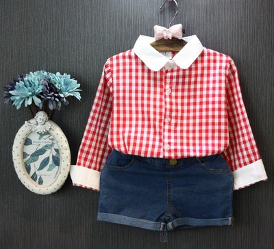 Chemise fille à manche longue - Ref 2087032