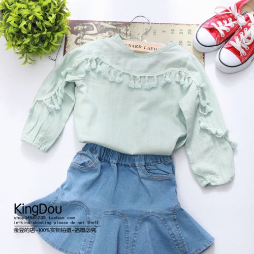 Chemise fille à manche longue - Ref 2087043