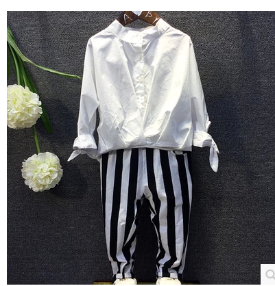 Chemise fille à manche longue en Toile de coton - Ref 2087047