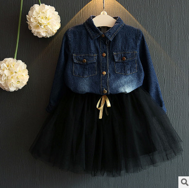 Chemise fille à manche longue en toile - Ref 2087077