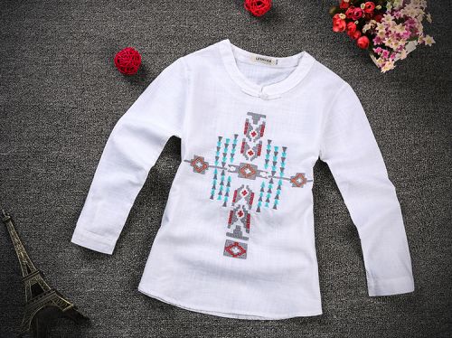 Chemise fille à manche longue - Ref 2087079