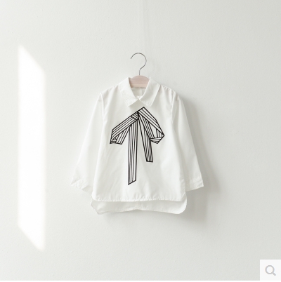 Chemise fille à manche longue en Toile de coton - Ref 2087104