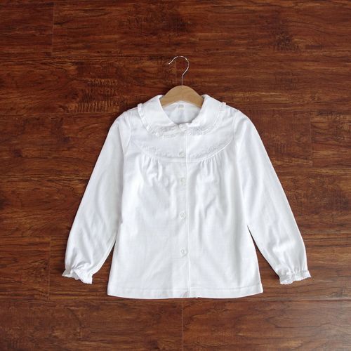 Chemise fille à manche longue en Toile de coton - Ref 2087139