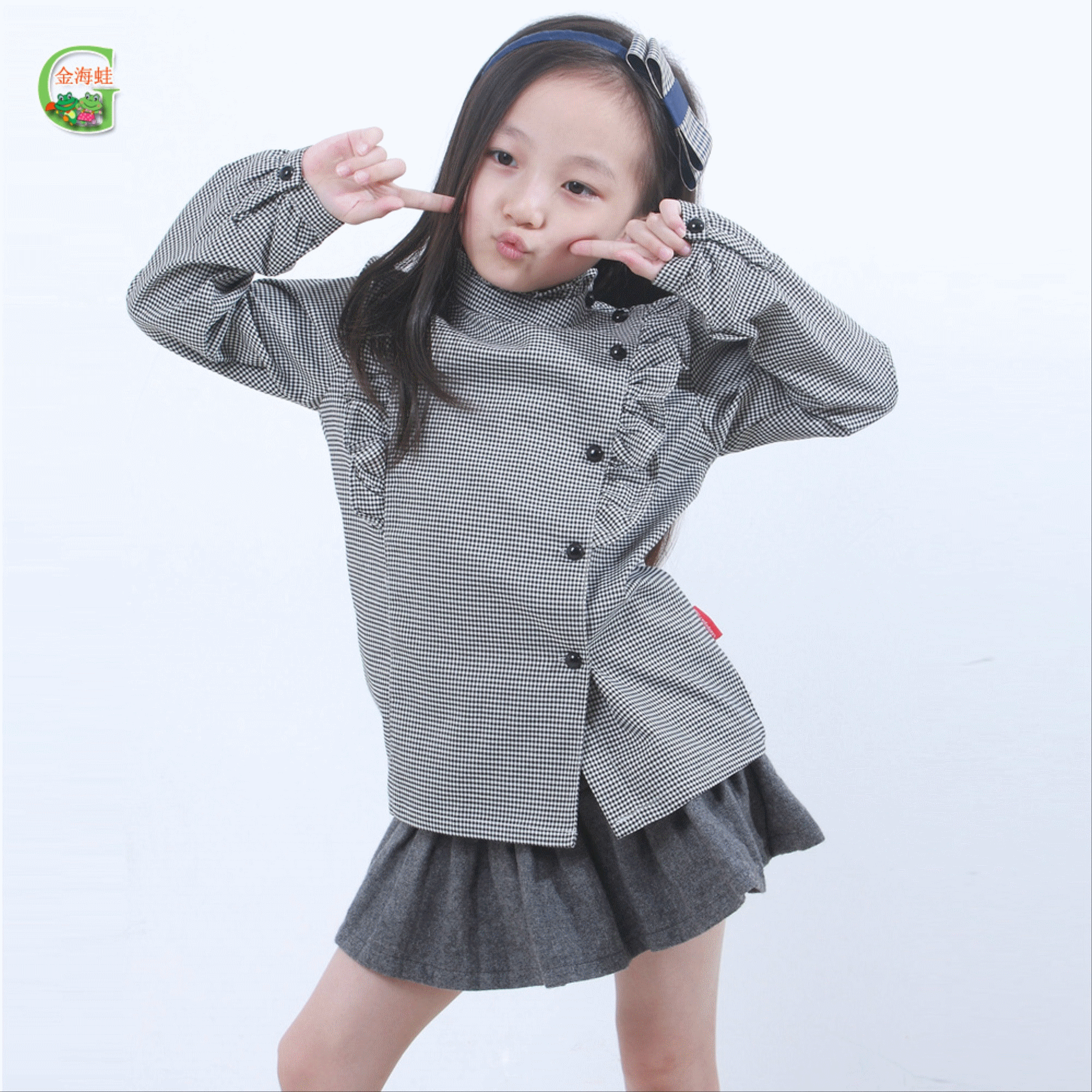 Chemise fille à manche longue - Ref 2087157