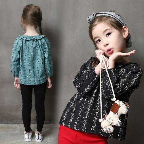 Chemise fille à manche longue en Toile de coton - Ref 2087160