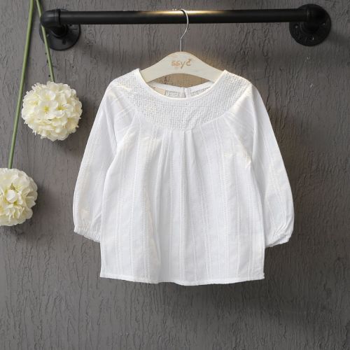 Chemise fille à manche longue en Toile de coton - Ref 2087161