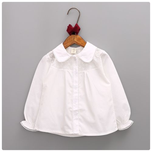 Chemise fille à manche longue en Toile de coton - Ref 2087170