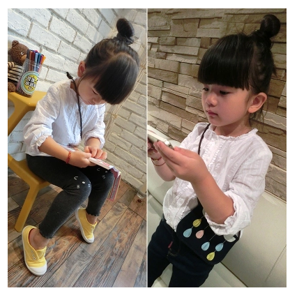 Chemise fille à manche longue - Ref 2087178