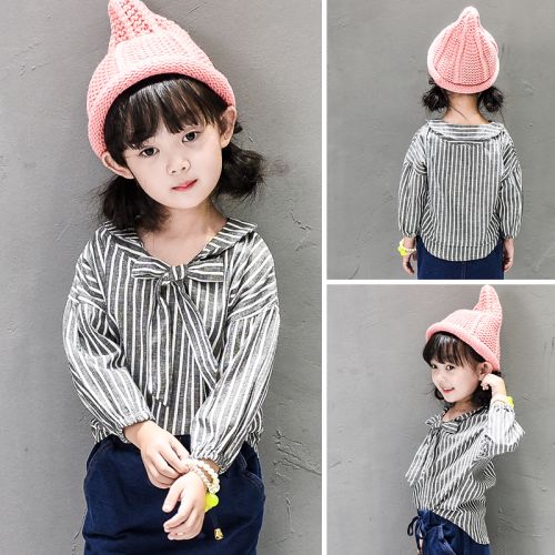 Chemise fille à manche longue en Toile de coton - Ref 2087179