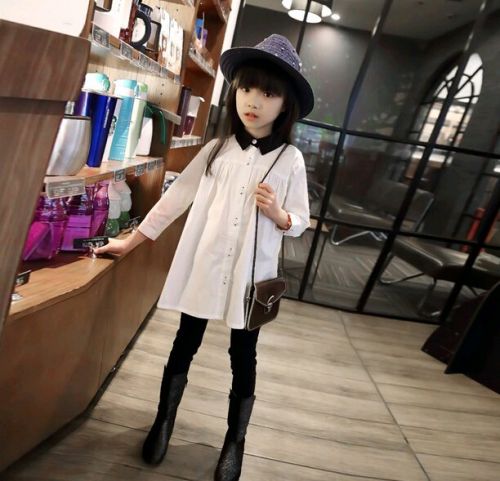 Chemise fille à manche longue - Ref 2087219